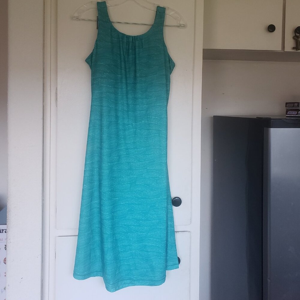 Prana Green Tank Dress with built in Bra Size Medium